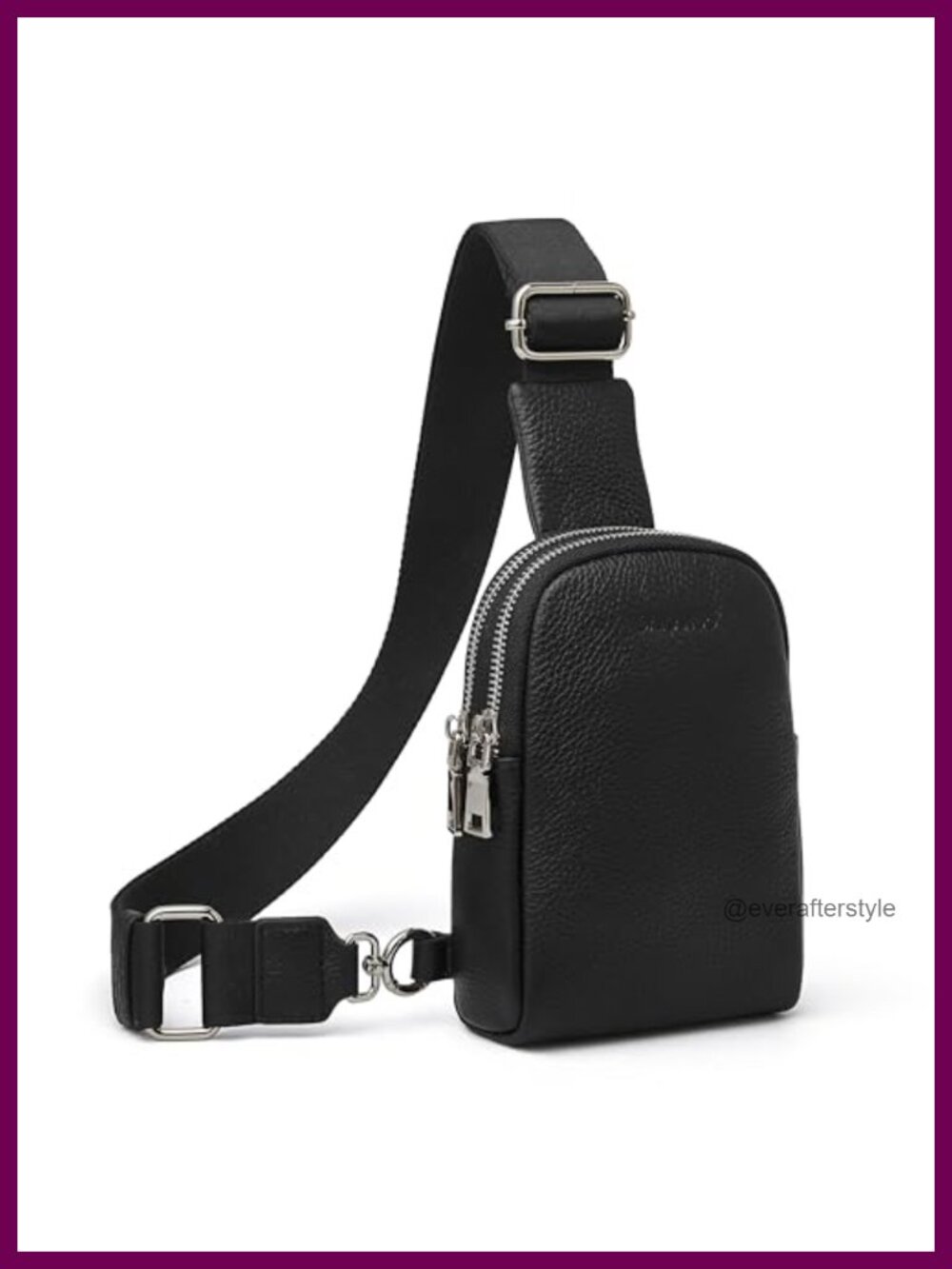 Genuine Leather Crossbody Sling Bag Mini Chest Bag for Women